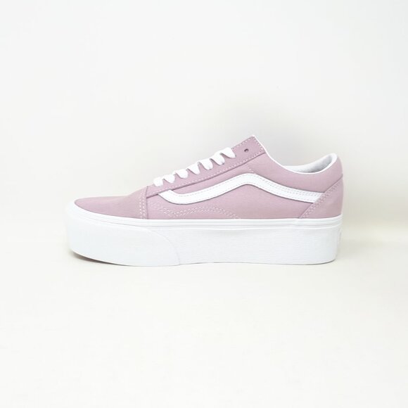 Vans Old Skool Stackform Platform Shoe Sneaker Lilac Purple Womens US Size NEW - Picture 2 of 11